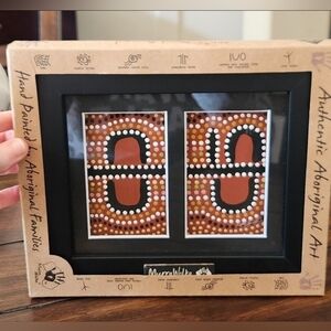 Murra Wolka Framed Boomerang Art, NWT